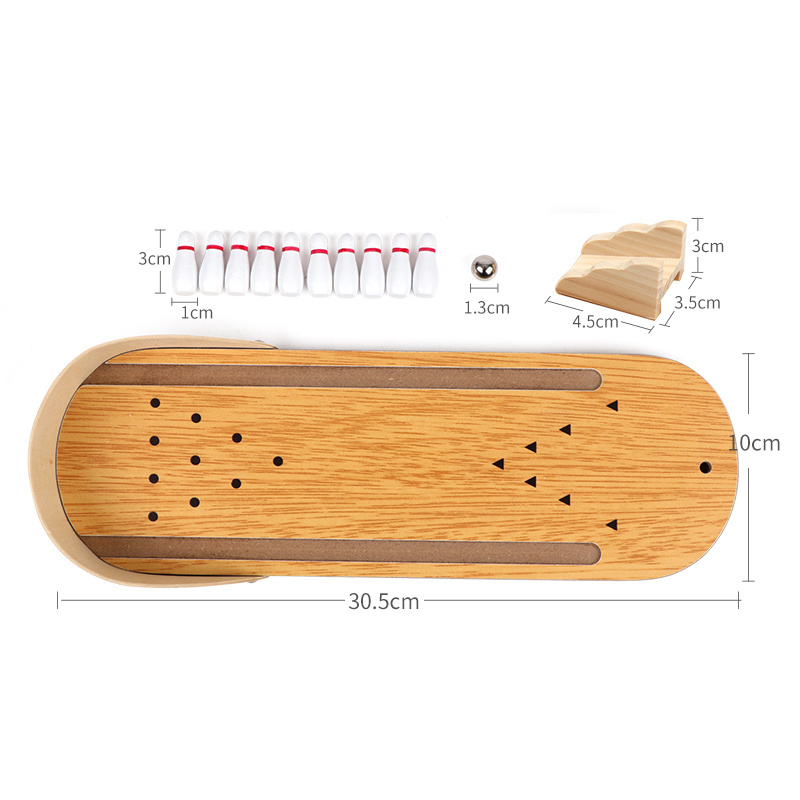 Best sellers of wooden mini table game Desktop mini Bowling Toys  for kids and adult MT7454