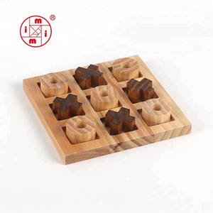 Promotion tic tac toe wooden board game for kids