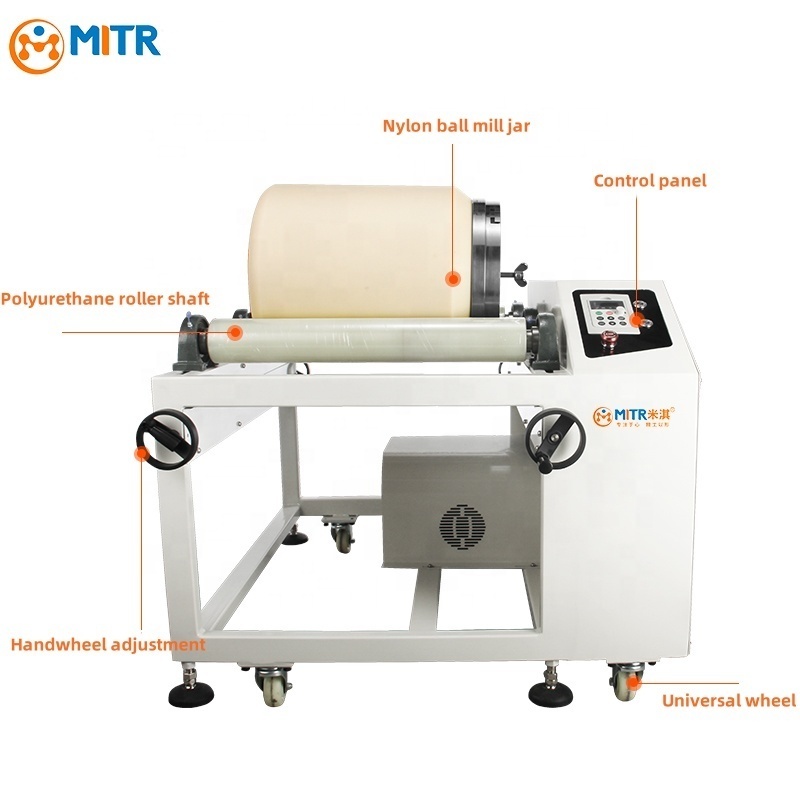 MITR OEM/ODM GMS5-2 Bench Top Roll Jar Mill 2 Positions Laboratory Scale Two Roll Mixing Mill