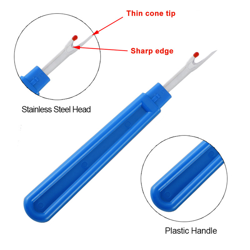 Premium Quality Stitch Removal Tool Seam Ripper Stitch Thread Unpicker With Plastic Handle And Cover