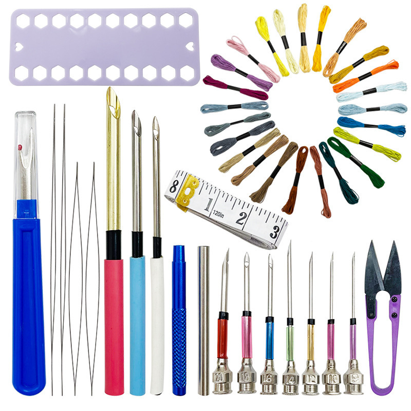 MCX-12 Hot Sale  Embroidery Threads Cross Stitch Punch Needle Kit Cross Stitch Embroidery