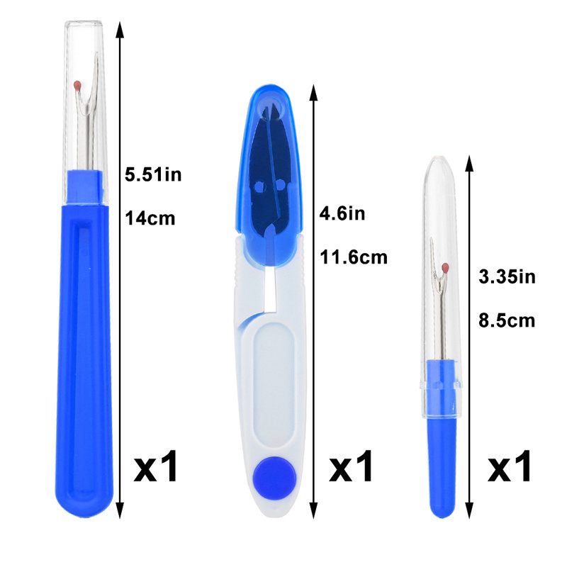 Premium Quality Stitch Removal Tool Seam Ripper Stitch Thread Unpicker With Plastic Handle And Cover