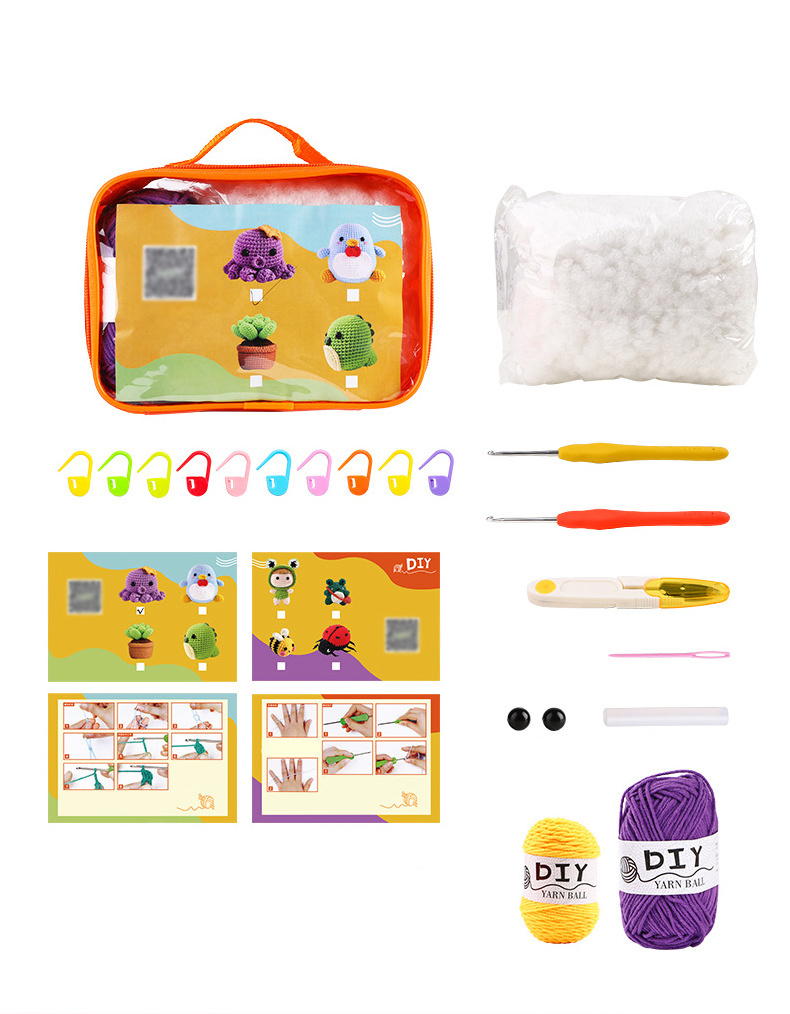 Best sale crochet for knitting kit crochet kit with yarn accessories with bag crochet kit