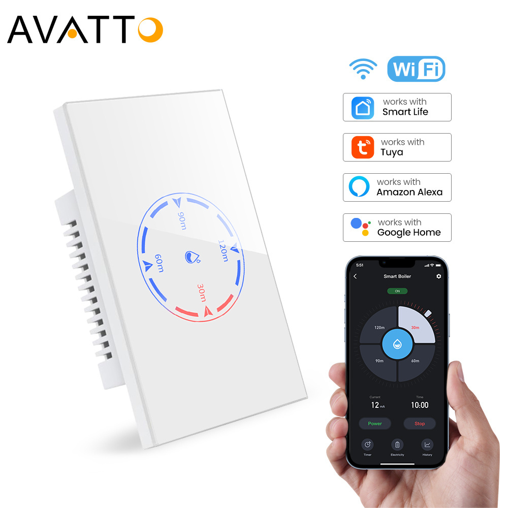 Avatto  CE RoHS 20A Remote Control Air Conditioner Water Heater Switch Tuya eWelink App Wireless Timer WiFi Smart Boiler Switch