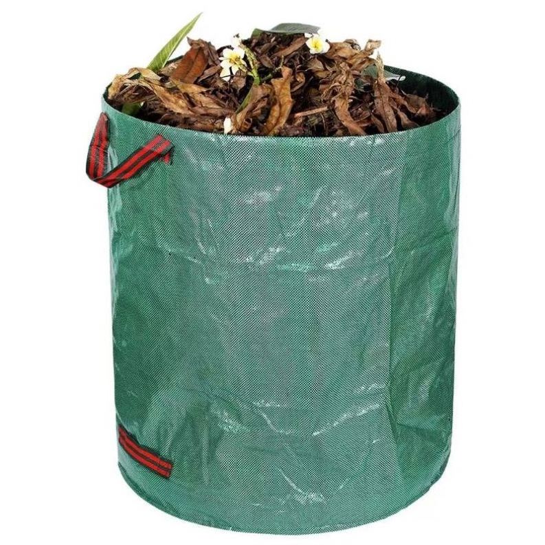 leaf garden waste storage container bag portable round holder organic waste kitchen garden yard compost bag