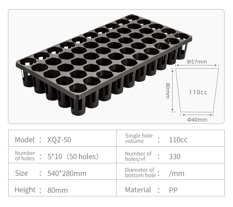 50 Cells PS seedling tray Wholesale Price 4 32 50 144 105 162 200  Cells Seed nursery tray Factory Price Seed Start Trays