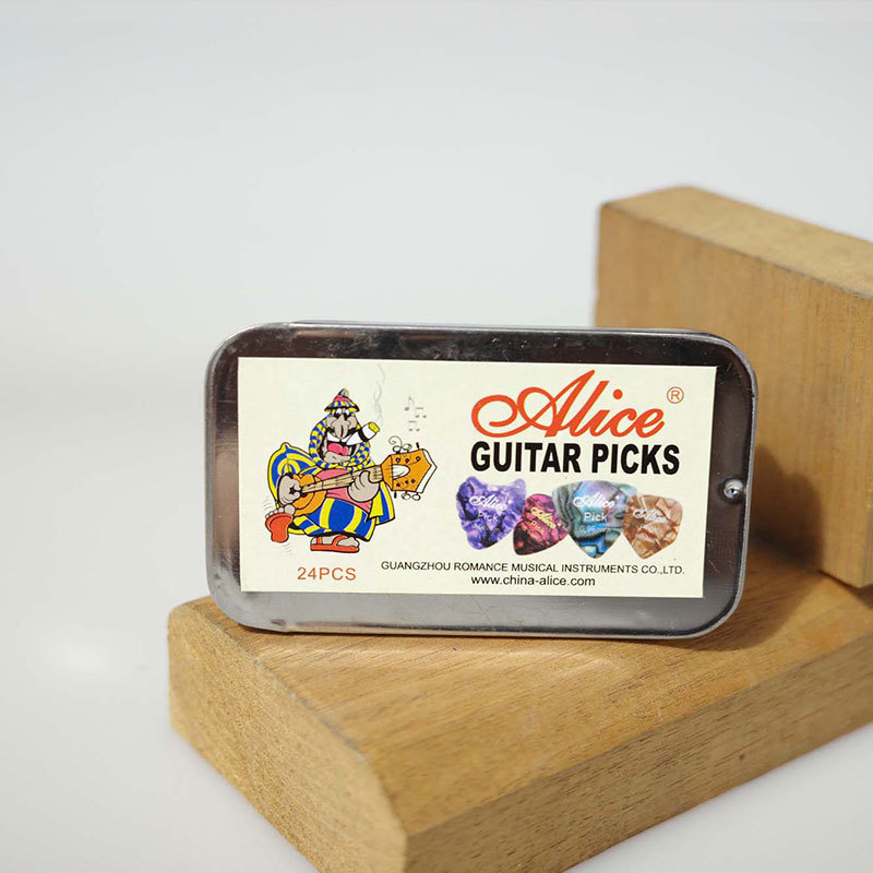 A011A Alice guitar pick box 24pcs electric classical acoustic pick Celluloid material