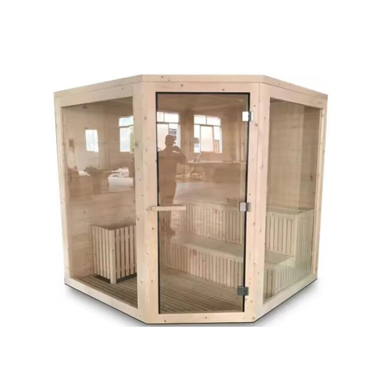 Luxury Solid Wood 6 Person Dry Steam Room Factory Supply Indoor Sauna Room for Sale