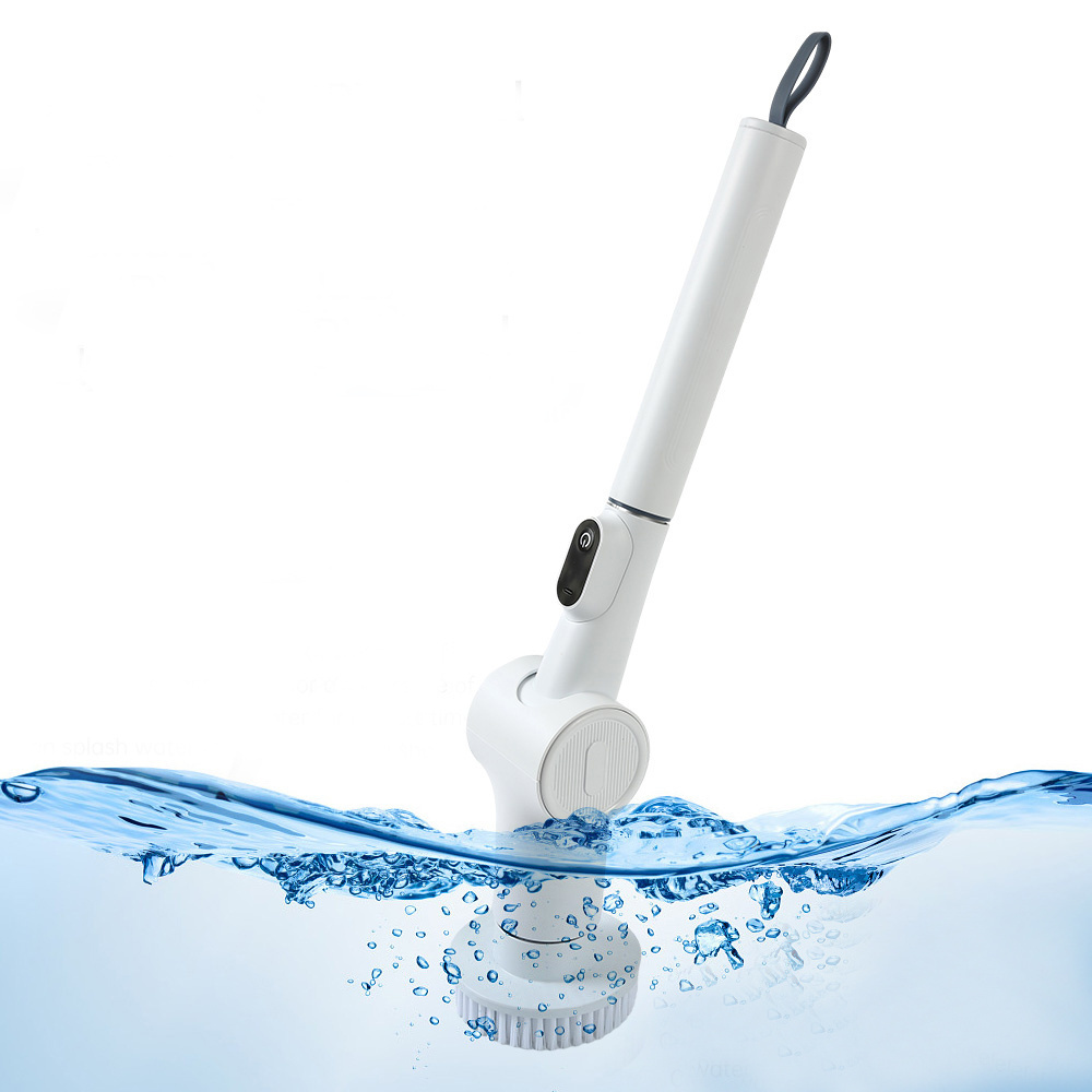 Electric Spin Scrubber Adjustable Handle 10 Replaceable Brush Heads Electric Cleaning Brush For Bathroom Kitchen Floor