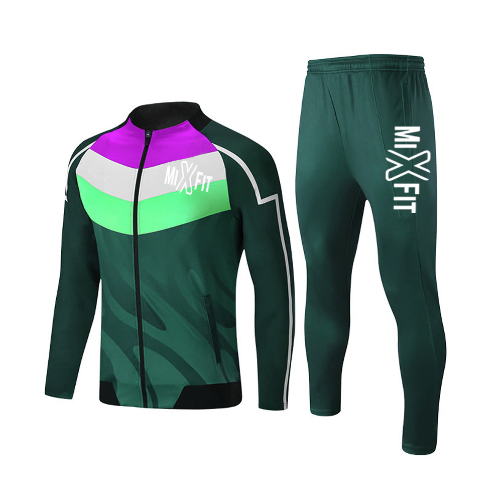 Wholesale gym clothing custom logo workout warm skin friendly casual training & jogging wear men's 2 piece tracksuit