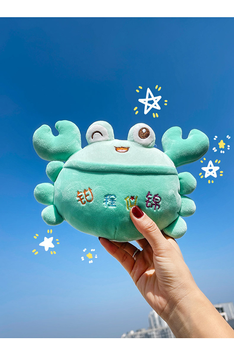 Orange Crab Plush Toy Stuffed Animal Green Plush Crab Toy Pillow for Kids Gift