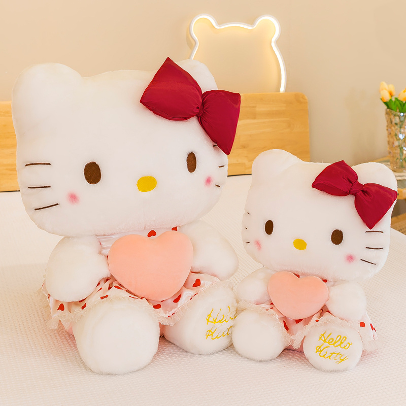 Hot Sale cute  cartoon figure plush toys products Hello Kawaii Kitty cat plush toys for children's gifts