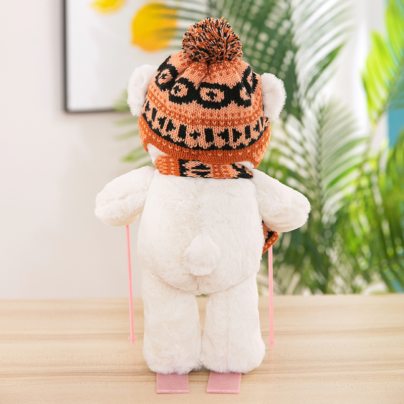 Skiing Bear Plush Toys Teddy Bear Plush Stuffed Toy, 30cm