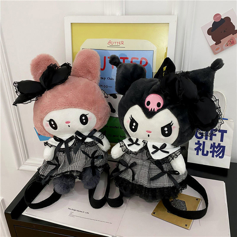 Hot Selling plush bags New Kuromi Anime Toys Girls Backpack Plush Sanrio Kuromi Backpack