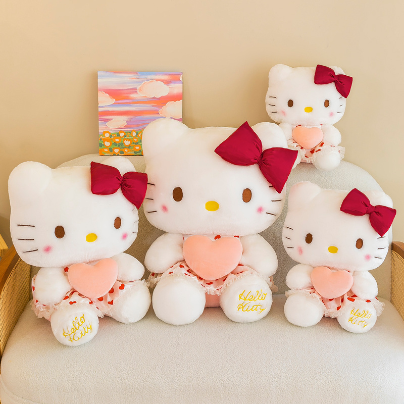 Hot Sale cute  cartoon figure plush toys products Hello Kawaii Kitty cat plush toys for children's gifts