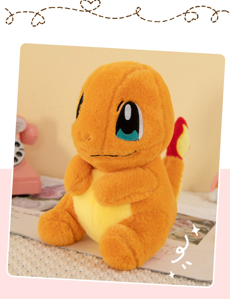 Hot selling 25cm Cartoon Anime wholesale plush toys Pikachu Bulbasaur Squirtle Charmander Kawaii Plush Toys Grab Dolls For gifts