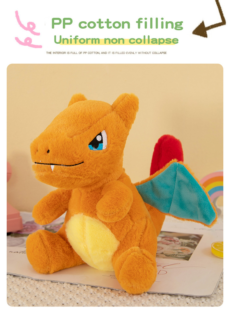 Hot selling 25cm Cartoon Anime wholesale plush toys Pikachu Bulbasaur Squirtle Charmander Kawaii Plush Toys Grab Dolls For gifts