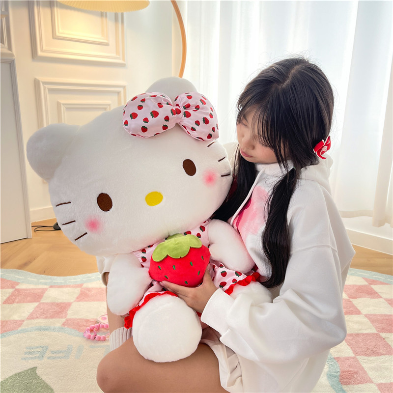 wholesale soft Hello Kawaii Kitty Sanrio Plush Toys Cute KT cat Pillow stuffed animals and plush  doll for kids