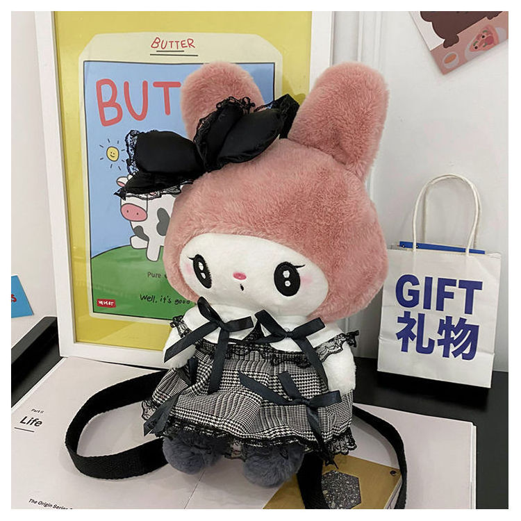 Hot Selling plush bags New Kuromi Anime Toys Girls Backpack Plush Sanrio Kuromi Backpack