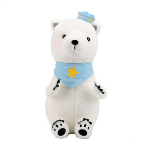 New plush scarf polar bear doll plush animal children polar bear plush toys wholesale