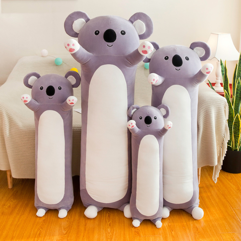 Manufacturer Long Pillow Koala Soft Plush toys stuffed  Long panda cushion