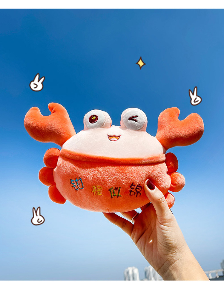 Orange Crab Plush Toy Stuffed Animal Green Plush Crab Toy Pillow for Kids Gift