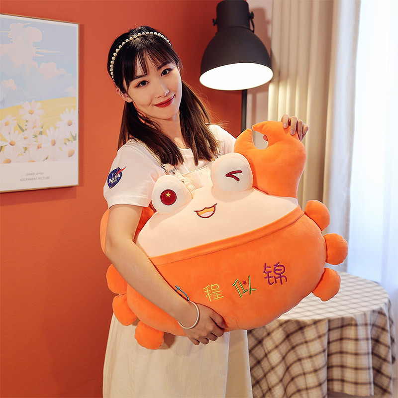 Orange Crab Plush Toy Stuffed Animal Green Plush Crab Toy Pillow for Kids Gift