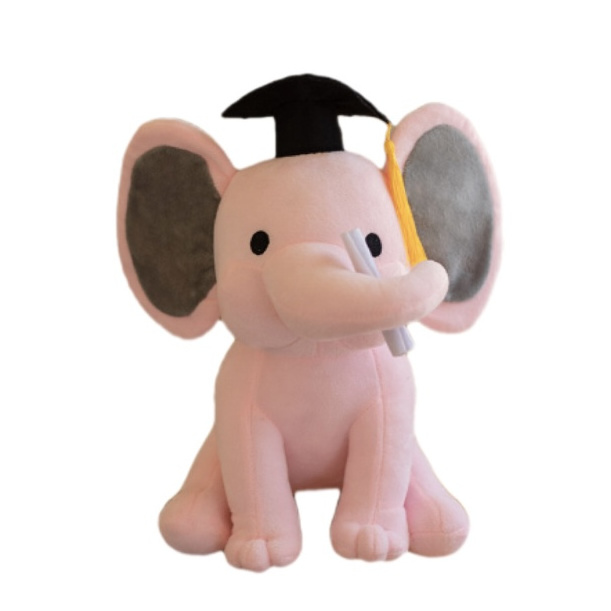 Custom New Manufacturer Baby Elephant Stuffed  Plush Toy Graduation Elephant Plush Pillow Gift For Kids