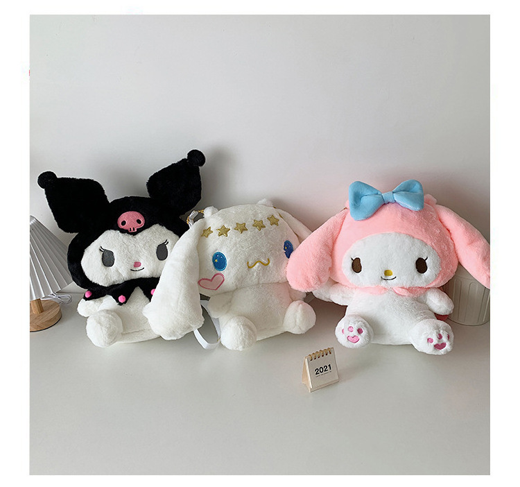 Wholesale Sanrio Backpack Pikachu My Melody Kuromi Cinnamoroll Anime Kawaii Plush Bags