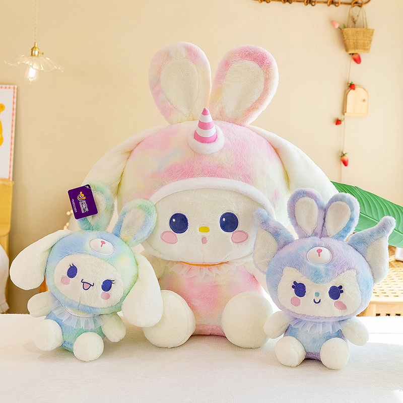 The Sanrio plush  Colorful rabbit series children's birthday gifts sanrio wholesale