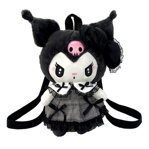 Hot Selling plush bags New Kuromi Anime Toys Girls Backpack Plush Sanrio Kuromi Backpack