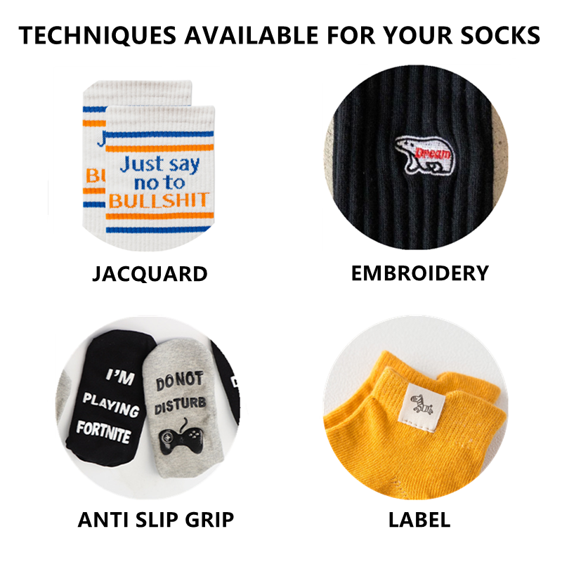 FREE DESIGN High quality custom men socks unisex custom logo fashion street cotton socks with your own custom design