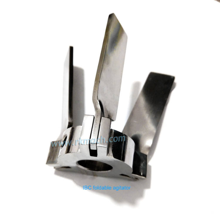 stainless steel 304 316 3 folding blades IBC tote mixer for glue