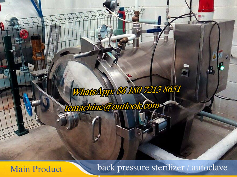 500Liter small scale back pressure autoclave retort autoclave for canned meat