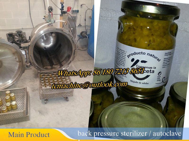 500Liter small scale back pressure autoclave retort autoclave for canned meat