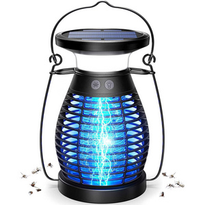 Waterproof Cordless & Rechargeable Mosquito Zapper with High Powered UV Light Outdoor Solar Bug Zapper