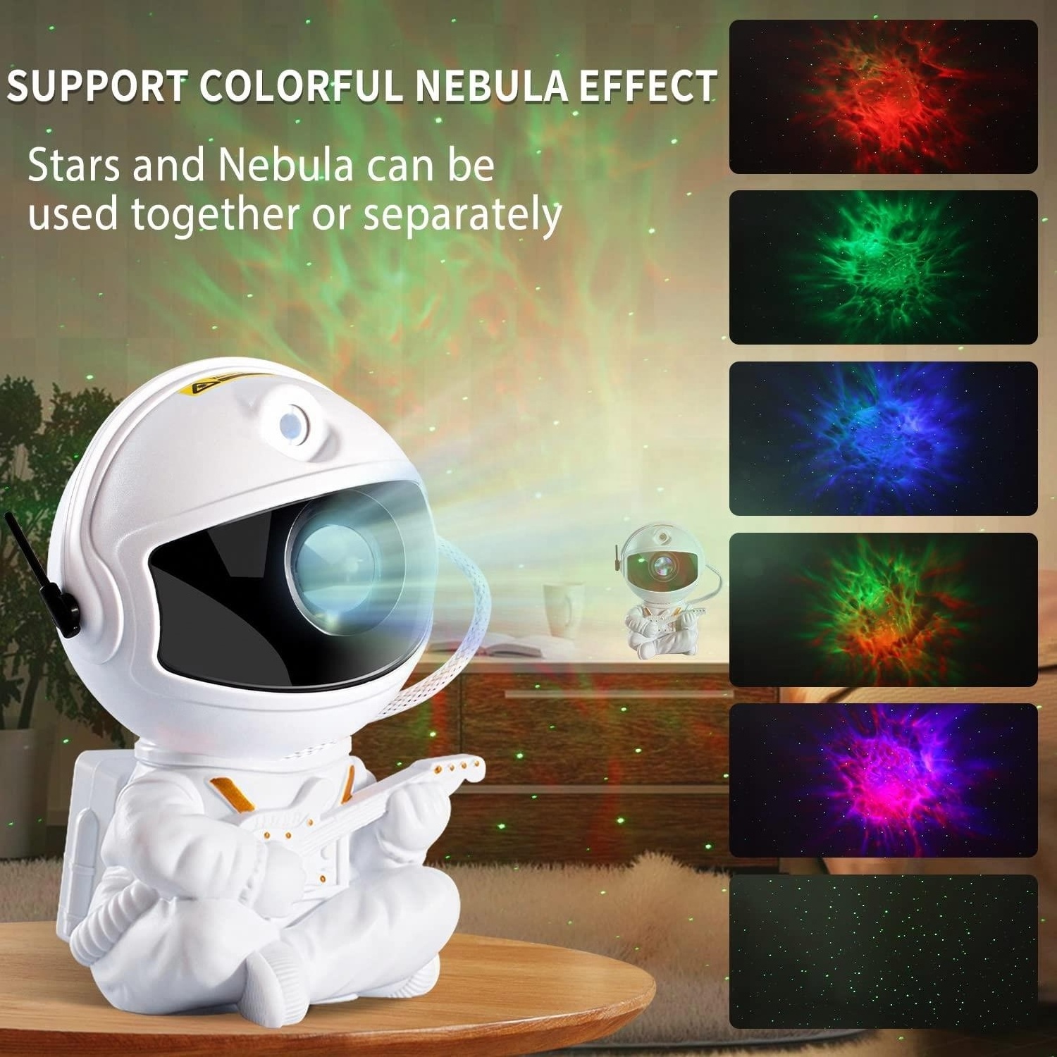 Kids Star Projector Night Light  Astronaut Nebula Galaxy Lamp with Remote Control for Bedroom Gaming Room Decor