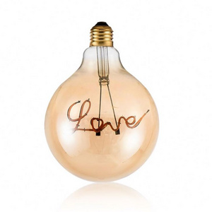 Vintage Filament Bulb Holiday Decorative Love Light Led Bulb Lighting Edison Style Retro Table Lamp Bulb