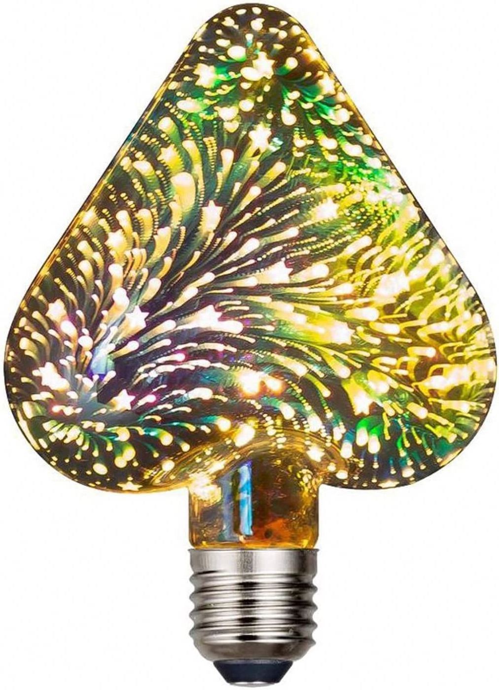 3D Firework Decoration Bulb, AC85-220V Firework Led Light E27 4W Retro Edison Light for Holiday Christmas Bar Glass Lamp