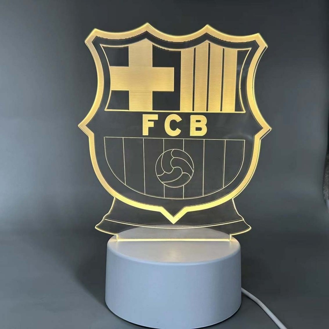 LED Night Lights for Boys Football Club Logo 3D Illusion Lamp Kids Football Fans Gift Nightlight for Home Bedroom Decor