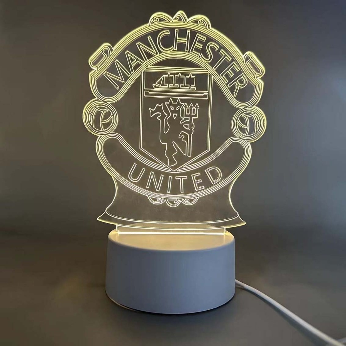 LED Night Lights for Boys Football Club Logo 3D Illusion Lamp Kids Football Fans Gift Nightlight for Home Bedroom Decor