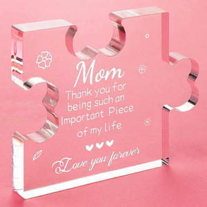 DIY Custom Acrylic Craft Block Puzzle Plaque Sign Gifts for Mom Dad Sister Birthday Thanksgiving