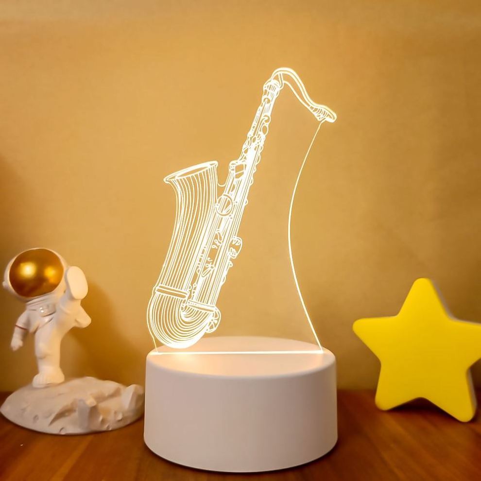 Most Popular Custom Logo 3 Color Changing Lamp 3D LED Acrylic Room Light Night Modern Socket