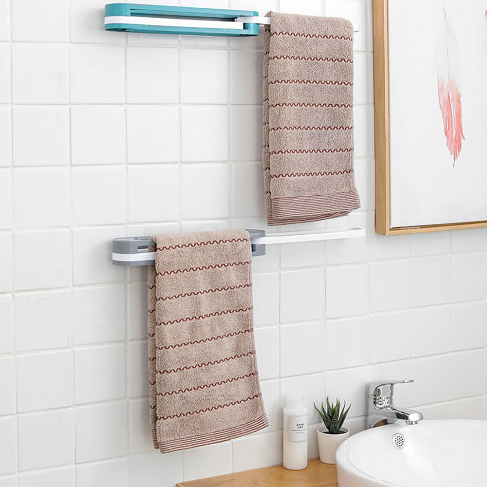 Foldable Bathroom Rack Wall Hanging Non Perforated Toilet Wall Drain Storage Artifact Toilet Shelf Storage Holders