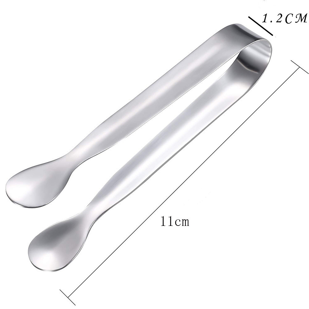 2024 Kitchen Small Kitchen Tiny Mini Sugar Tongs Stainless Steel Small Serving Tongs Metal bar ice tong stainless steel