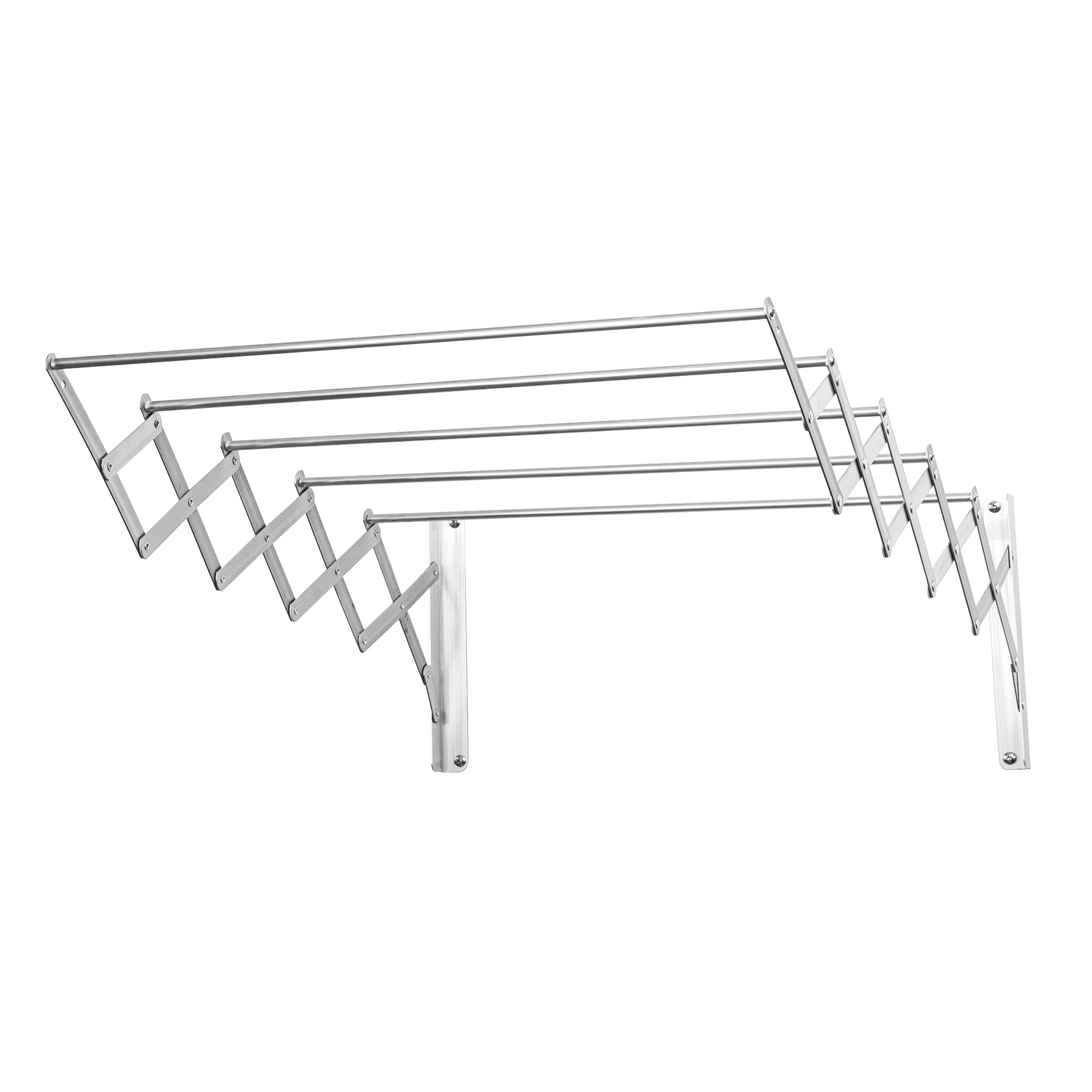 Hot Sale Stainless Steel Accordion Retractable Drying Rack Wall Mounted Clothes Folding Drying Rack for Laundry Room Bathroom