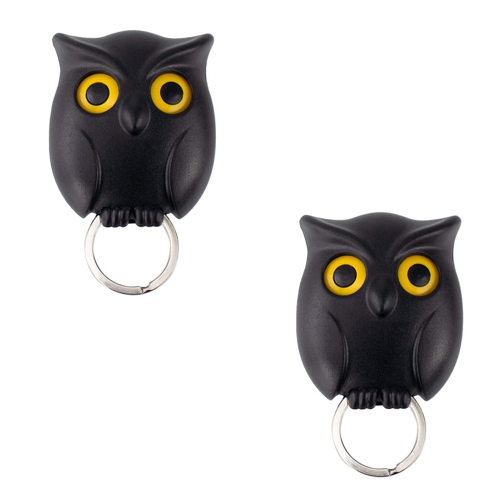 Owl Key Holder Cute Automatic Open Close Eyes Magnetic Night Owl Keying Holder Wall Mounted Owl Key Hooks