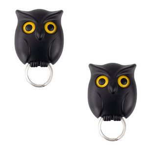 Owl Key Holder Cute Automatic Open Close Eyes Magnetic Night Owl Keying Holder Wall Mounted Owl Key Hooks