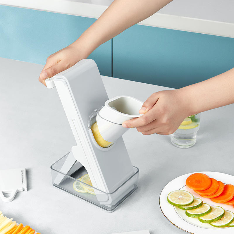 Safe Adjustable Mandoline Food Chopper Vegetable Cutter Quick Dicer Fruit French Fry Julienne Vegetable Slicer