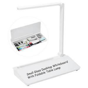 Desktop Whiteboard Dry Erase Board Lamp Swing arm Desk Lamps with Keyboard Stand White Board LED Table Light Desk Organizer